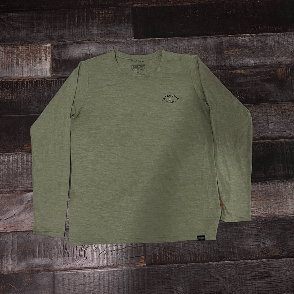 Patagonia Olive Green Long Sleeve T-shirt